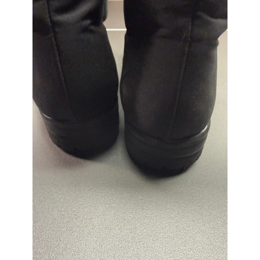 Toe Warmers‎ Canada Mens Black Winter Boots Hook Loop Strap Faux Fur Lined 12 2W